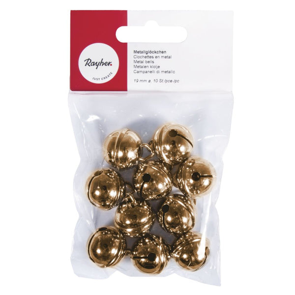 Deko-Metallglöckchen kugelförmig 19mm 10 Stück