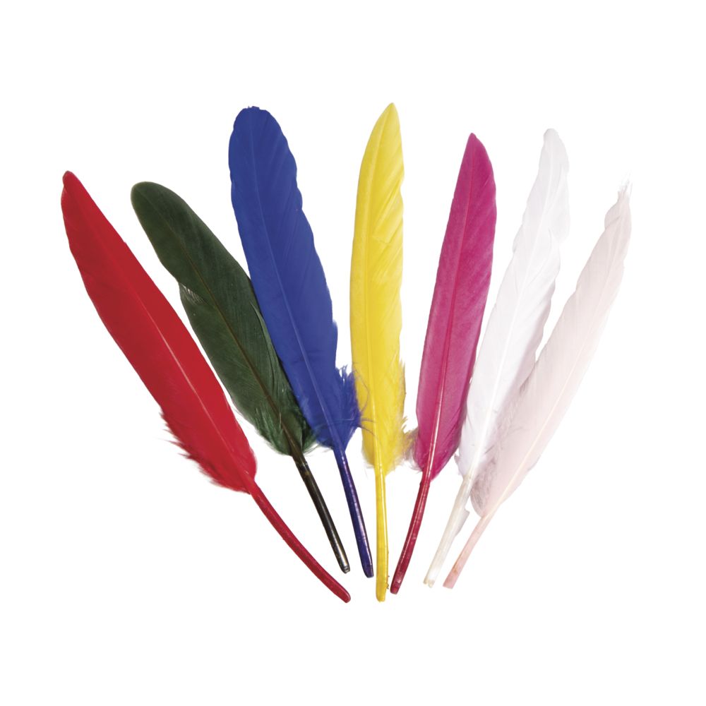 Dekofeder bunt sortiert 10,5cm 24 Stück / Packung