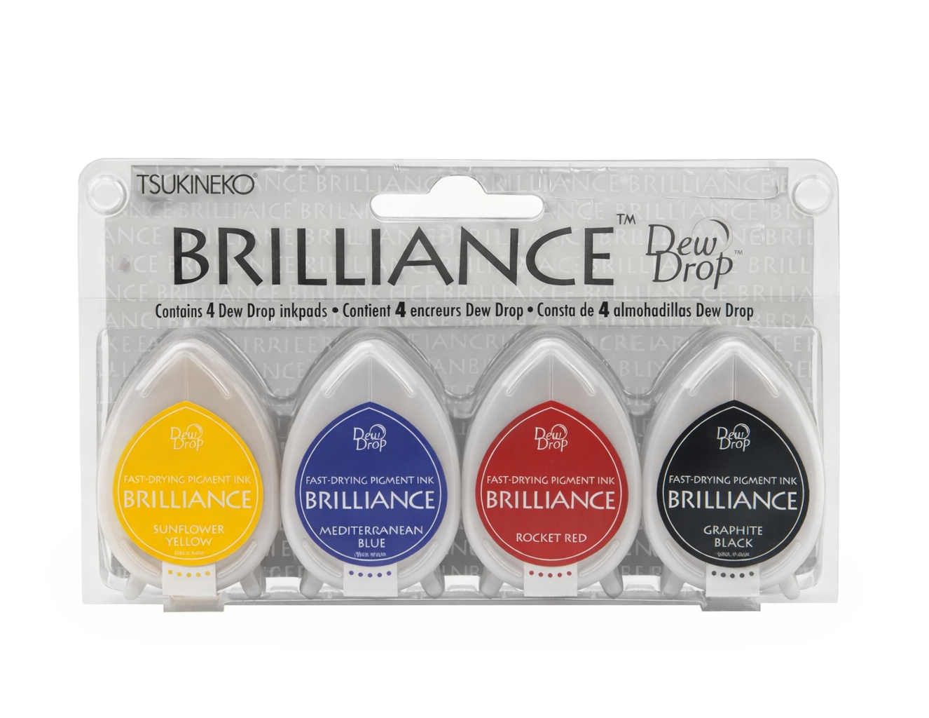 Dew Drop Stempelkissen Basic Grundfarben Set Tsukineko 4 Stück