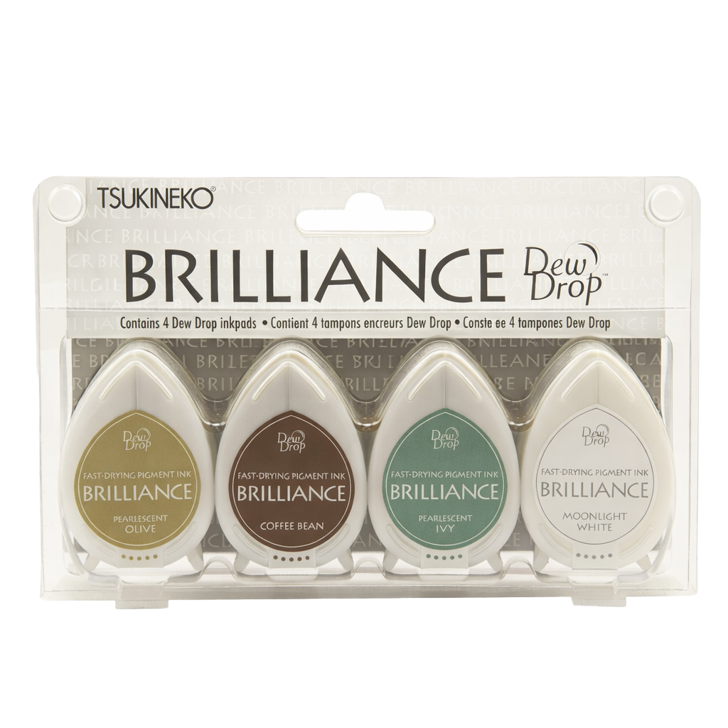 Brilliance Dew Drop Pigment-Stempelkissen Earth Tone Pearlescent 4 Stück