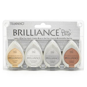 Dew Drop Stempelkissen Pigment Brilliance Pearlescent 4 Stück