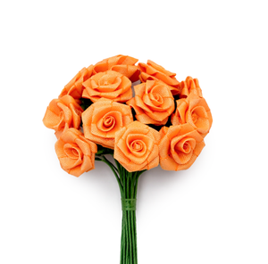 Diorröschen orange 14mm 12 Stück/Bund