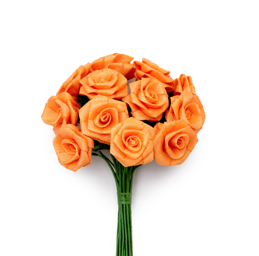 Diorröschen orange 14mm 12 Stück/Bund