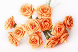 Diorröschen orange 14mm 12 Stück/Bund