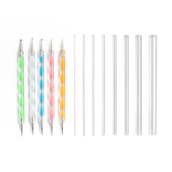 Dotting Tool 13-teiliges Set, Dot Painting Punktmalerei Mandala mit Kugelstiften und Acrylstangen