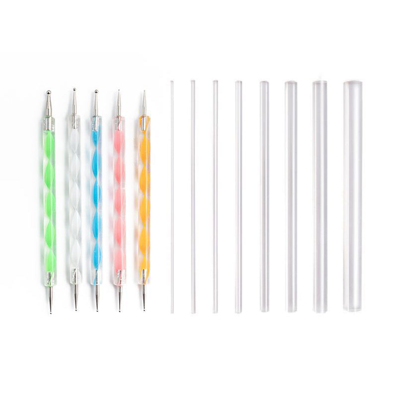 Dotting Tool 13-teiliges Set, Dot Painting Punktmalerei Mandala mit Kugelstiften und Acrylstangen