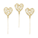 Draht-Herz klein am Stiel gold 3 cm 1 Stk.
