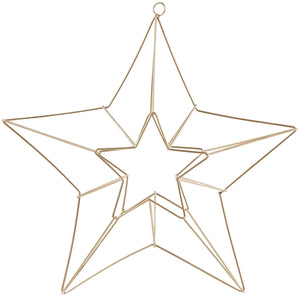 Drahtornament Stern Drahtstern aus Messing 34x30cm