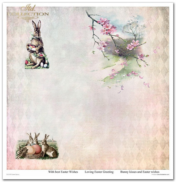 Easter Bunny Papier-Set 320x310mm 200g 11 Blatt