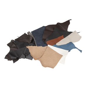 Echtleder Lederflecken Lederreste Sortierte Farben, 500g