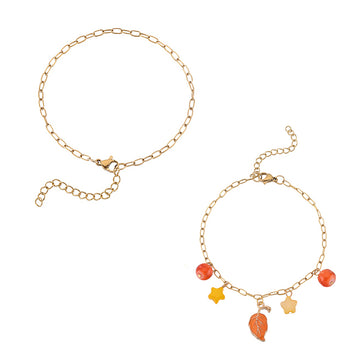 Edelstahl Armband Gliederkette goldfarben 19,2cm 1 Stück