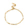 Edelstahl Armband Paperclip Kette golden 16,4cm