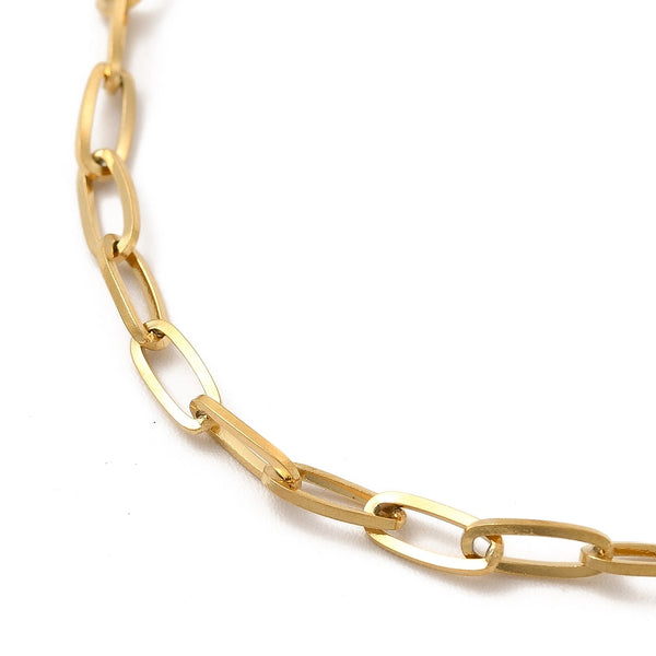 Edelstahl Armband Paperclip Kette golden 16,4cm