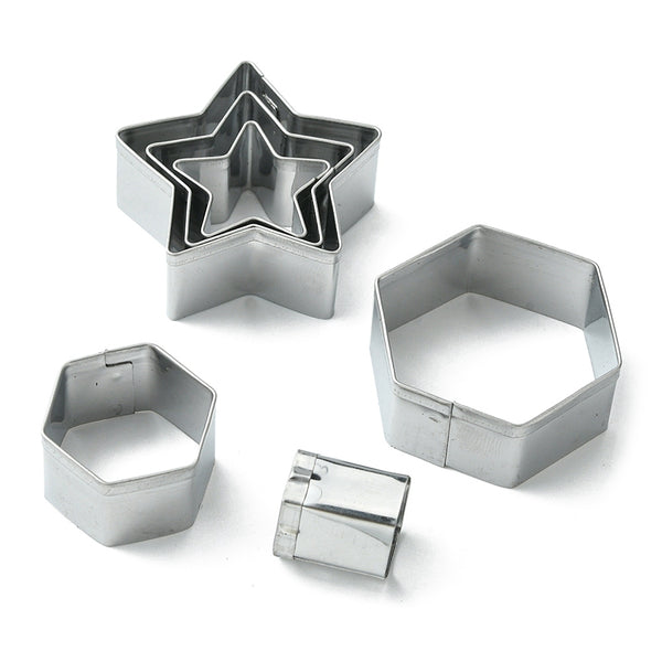 Edelstahl-Ausstechformen Set Formen mit Aufbewahrungsbox  170x90x18mm 30-teilig