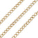 Edelstahl Curb Chains Gliederkette nickel free golden 3x2mm 1m