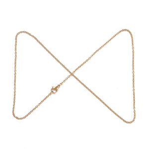 Edelstahl Ankerkette gold PVD-beschichtet mit Karabinerverschluss 45cm