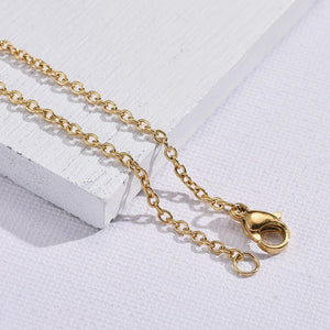 Edelstahl Ankerkette gold PVD-beschichtet mit Karabinerverschluss 45cm