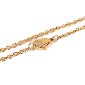 Edelstahl Ankerkette gold PVD-beschichtet mit Karabinerverschluss 45cm