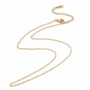 Edelstahl Halskette Ankerkette gold IP-Beschichtung mit Karabinerverschluss 40cm