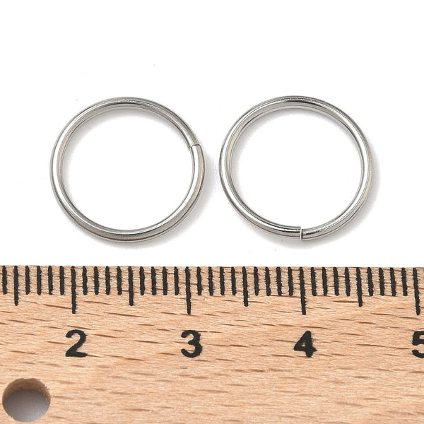 Edelstahl Zwischenringe 14mm 30 Stück