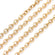 Edelstahlkette mit ovalen Gliedern goldfarbig gelötet 2,5x2x0,5mm 1m