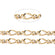 Edelstahlkette 304 Figaro ungeschweißt golden 6x3,5x1mm 5,5x3,5x1mm Ionenplattierung 1m