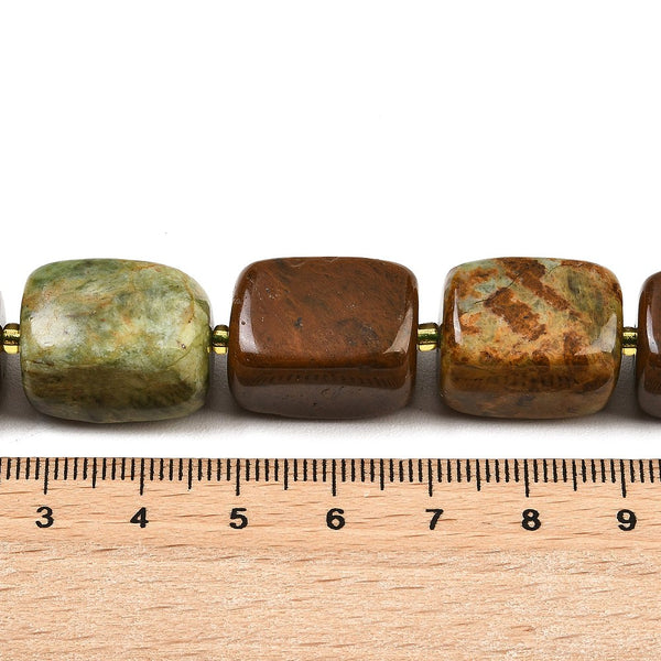 Edelsteinperle Grüner Opal Rechteck 15-18mm 1 Stück