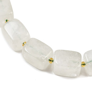 Edelsteinperle Grüner Quarz Rechteck 15-18mm 1 Stück