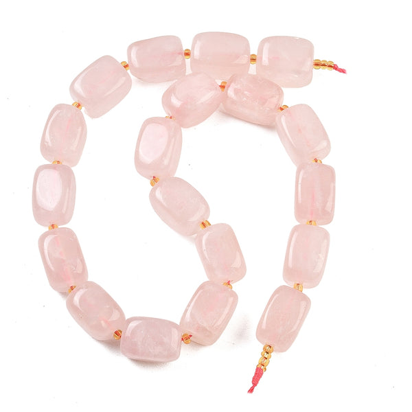 Edelsteinperle Rosenquarz Rechteck 15-18 mm 1 Stück