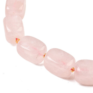 Edelsteinperle Rosenquarz Rechteck 15-18 mm 1 Stück