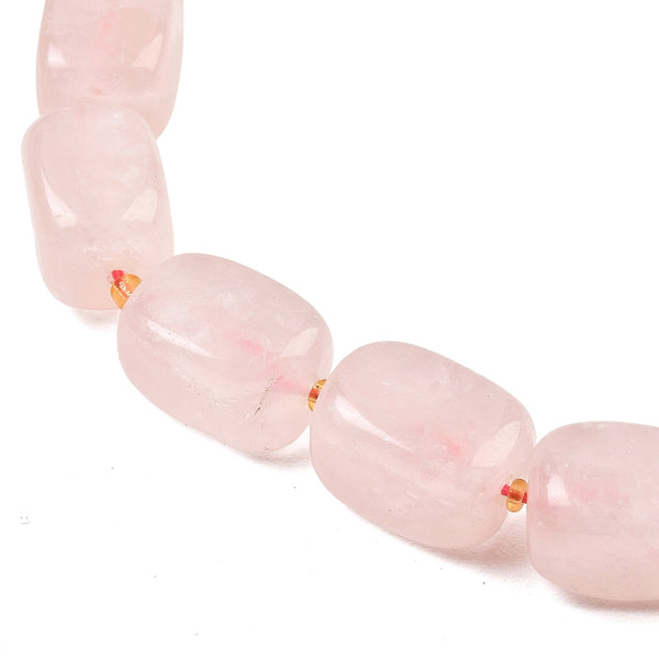 Edelsteinperle Rosenquarz Rechteck 15-18 mm 1 Stück