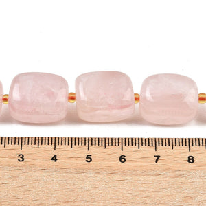 Edelsteinperle Rosenquarz Rechteck 15-18 mm 1 Stück