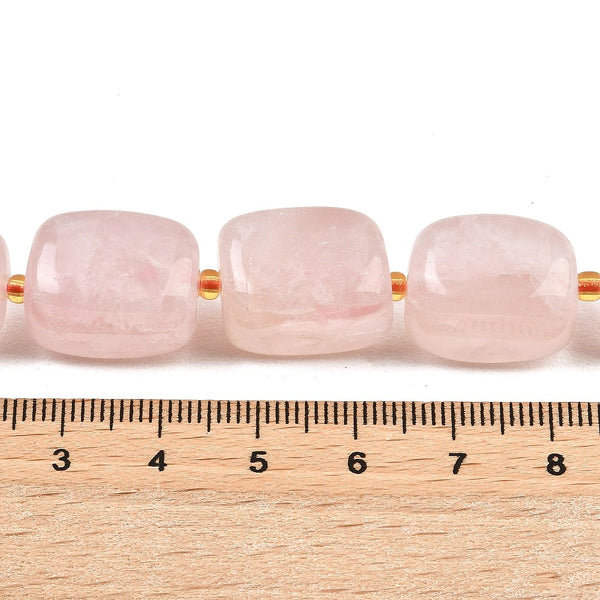 Edelsteinperle Rosenquarz Rechteck 15-18 mm 1 Stück