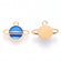 Emaille-Anhänger Planet goldfarben blau 16,5mm 1 Stück