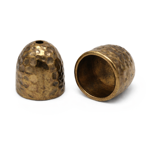 Metall-Endkappen gehämmert 12,5x13mm 4 Stück