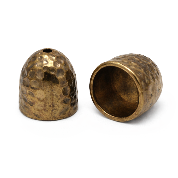 Metall-Endkappen gehämmert 12,5x13mm 4 Stück