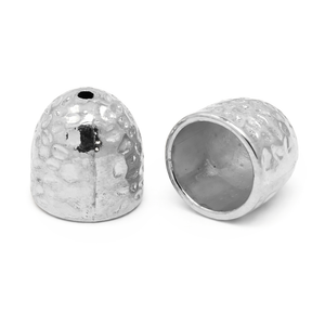 Metall-Endkappen gehämmert 12,5x13mm 4 Stück