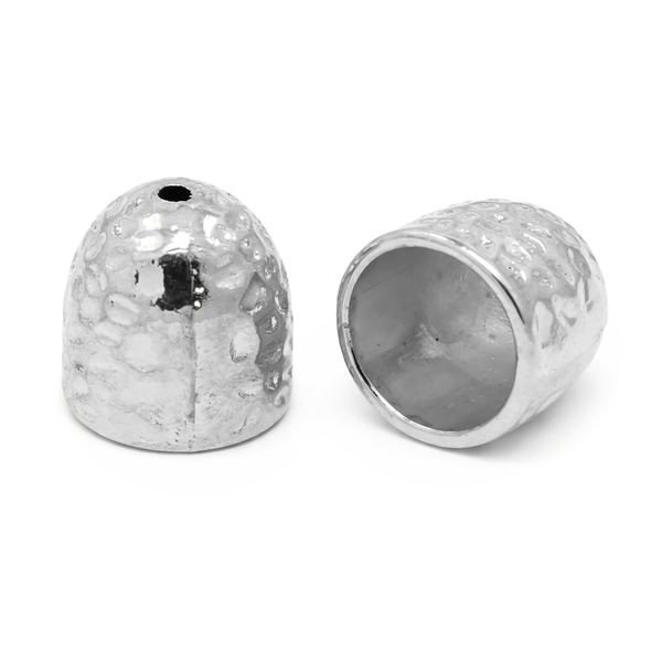 Metall-Endkappen gehämmert 12,5x13mm 4 Stück