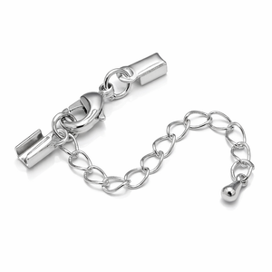 Karabinerverschluss Endteile mit Kette 2mm montiert Großpackung 10 Stück