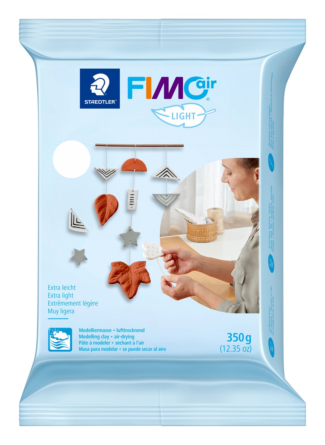 Fimo Air Light, lufttrocknend oder in der Mikrowelle, weiß