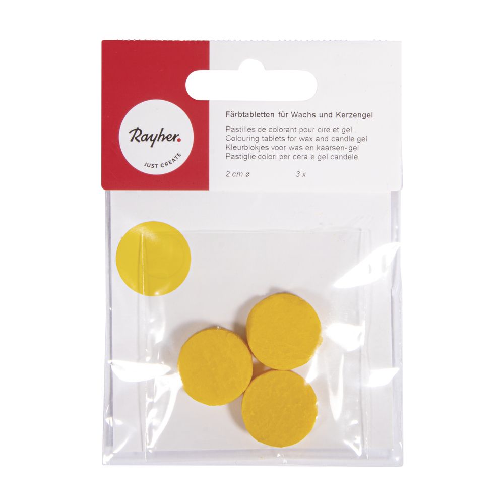 Färbewachs Färbtabletten für Wachs und Kerzengel ø 2cm 3 Stück