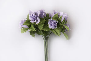 Farmrose flieder Blüte 2cm 12 Stück/Bund