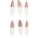 Federn weiß-roségold 8cm 6 Stück