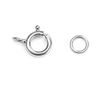 Federring mit Spaltring platin 9mm 3 Stück