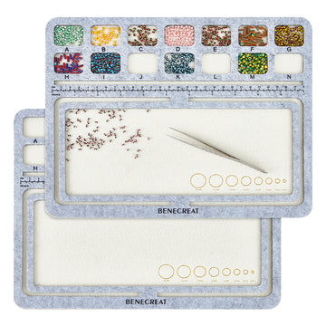Filz-Perlenmatte mit Raster und Lineal 30x24cm Perfekt für Schmuckherstellung und Bastelprojekte