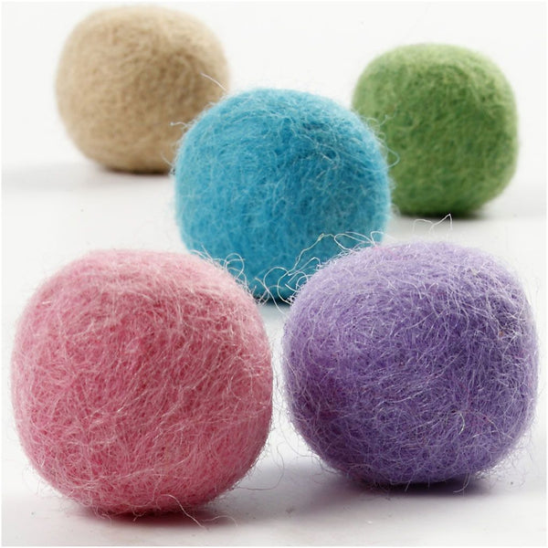 Filzkugeln bunt gemischt 20mm 64 Stück