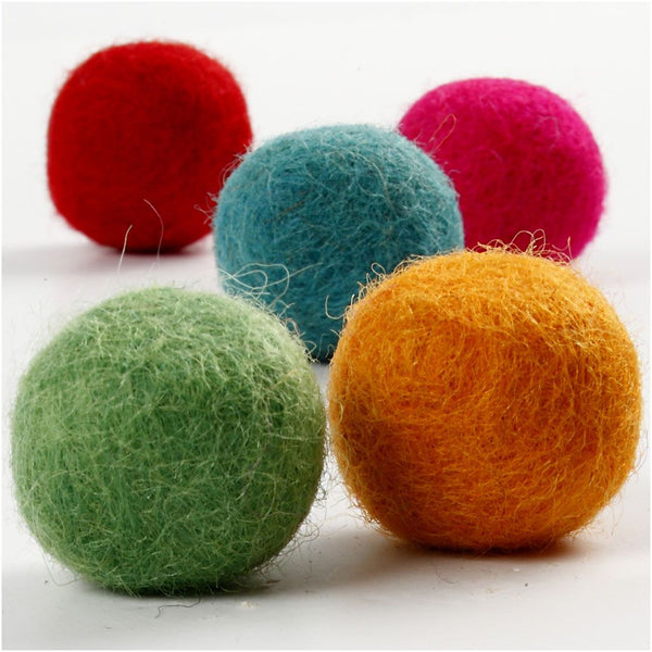 Filzkugeln bunt gemischt 20mm 64 Stück