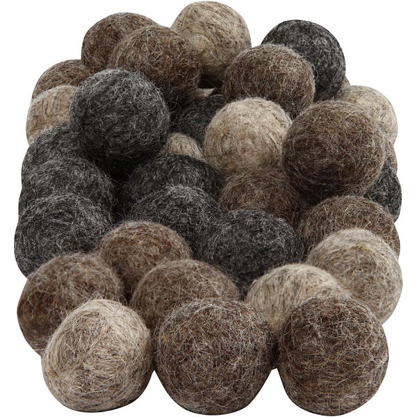 Filzkugeln bunt gemischt 20mm 64 Stück