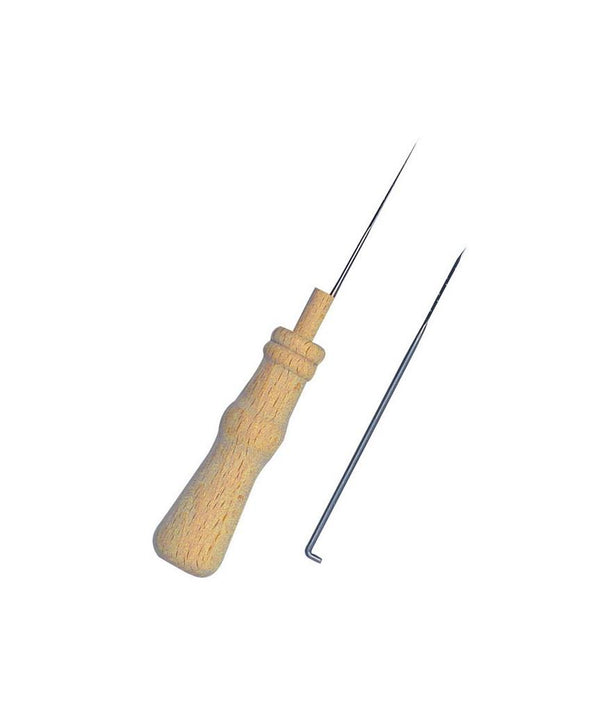 Filznadel-Set Holzgriff + 2 Nadeln Ø 0,58x0,90mm