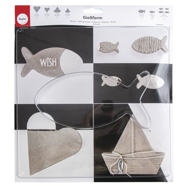 Gießform Fisch PET 19x9,8cm Tiefe 4cm